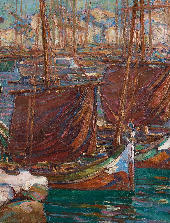 Anna Boberg, Vårdag vid hamnen (motiv från Lofoten).