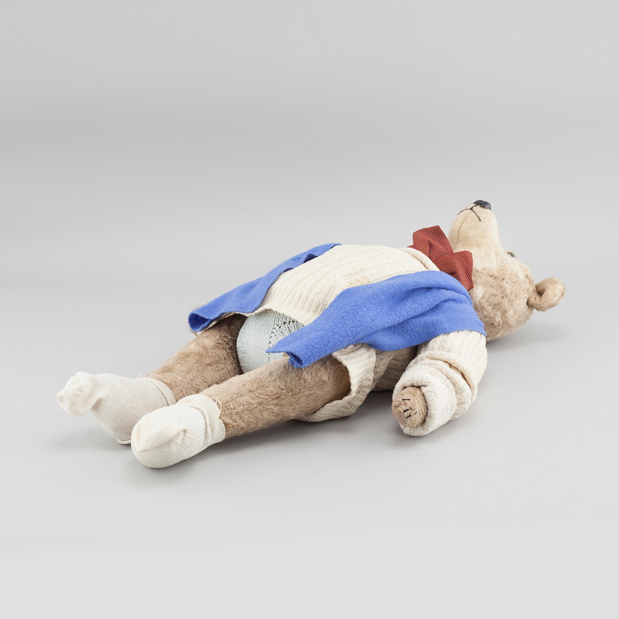 A circa mid 20th century teddy bear.