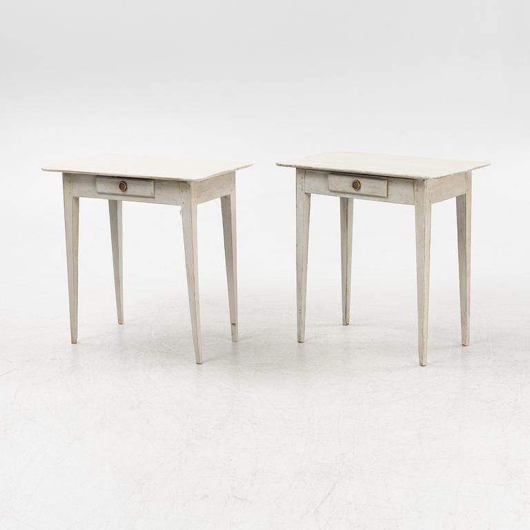 Two painted tables, 19th century.