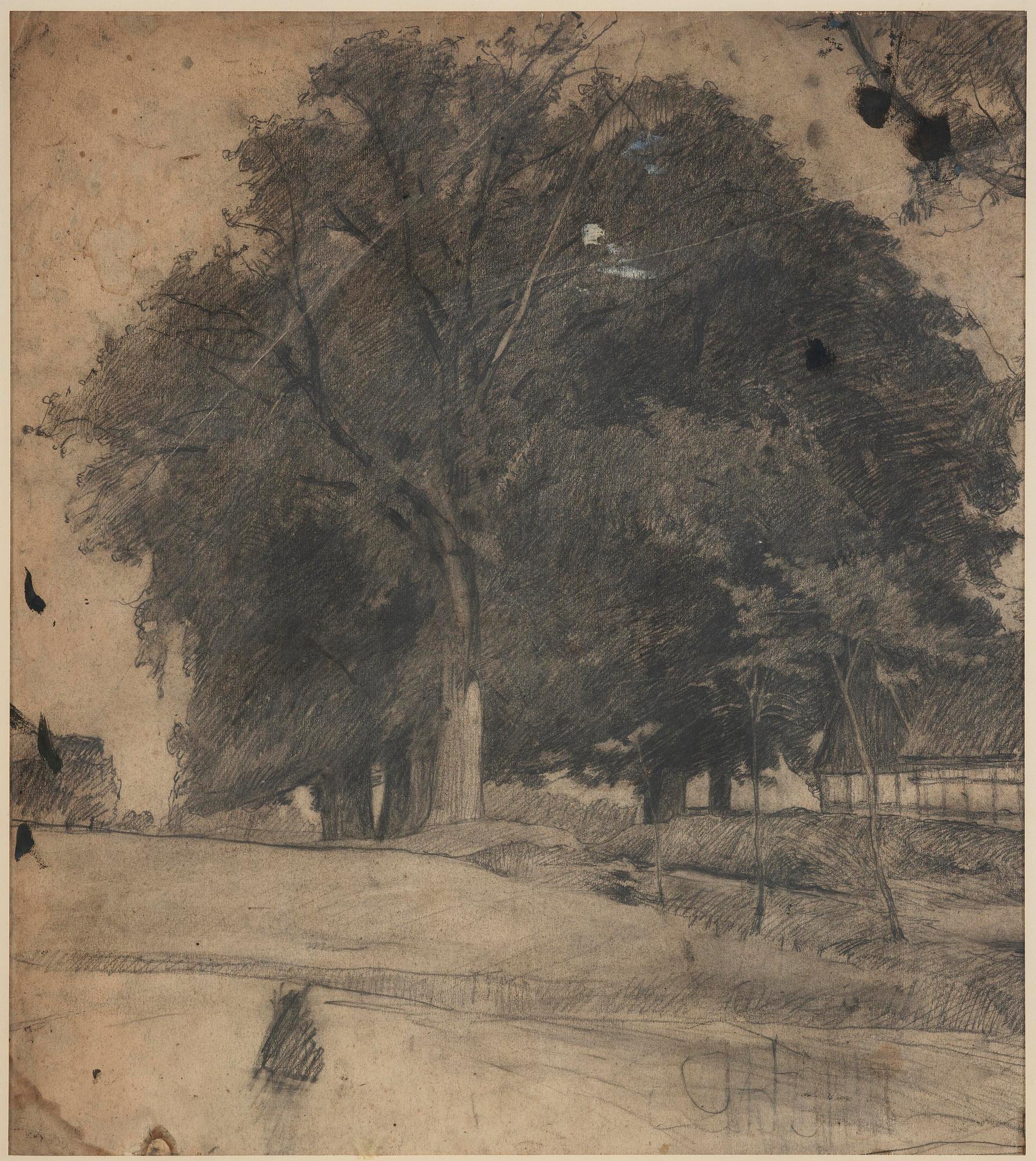 Carl Fredrik Hill, Nude study/Landscape.