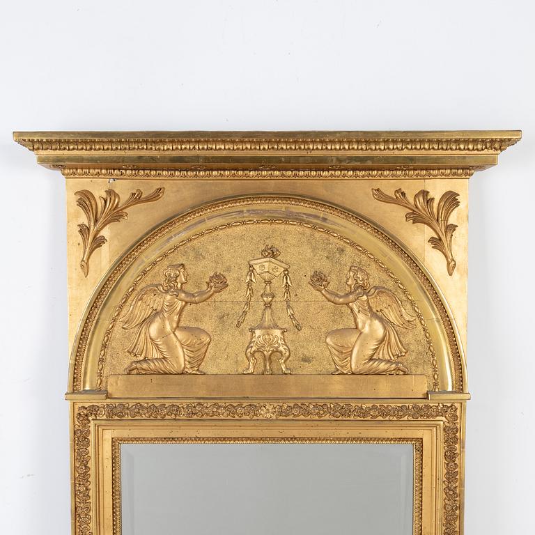 A Gustavian style mirror, second half of the 19th Century.