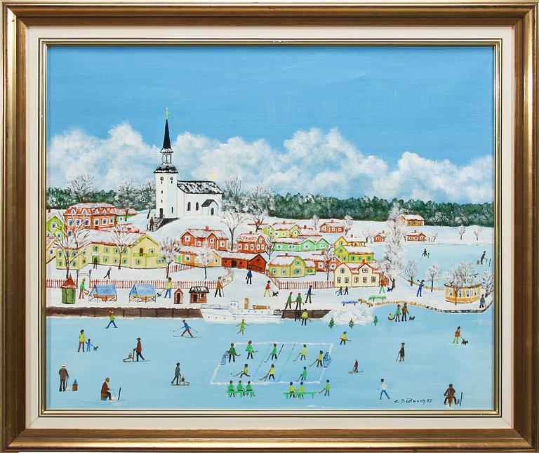 CURT SJÖBERG, olja på duk, sign o dat 87.