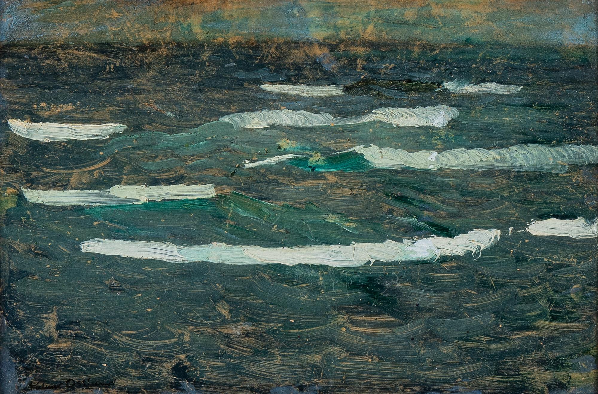 Helmer Osslund, oil on grease proof paper on panel, signed.