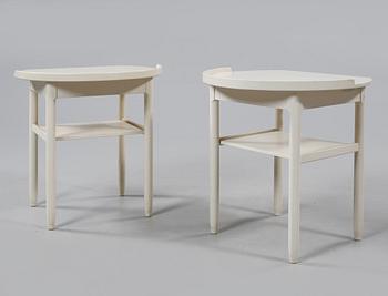 SÄNGBORD, ett par, Sven Engström & Gunnar Myrstrand, Bodafors, 1960-tal.