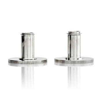 526. Georg Jensen, a pair of sterling silver candlesticks, design by Sigvard Bernadotte, model no 711A, Copenhagen, Denm after 1945.