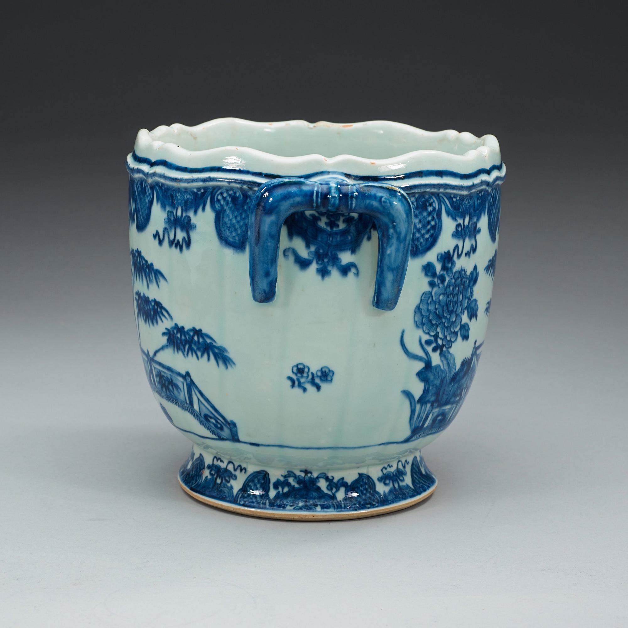 VINKYLARE, kompaniporslin. Qing dynastin, Qianlong (1736-1795).