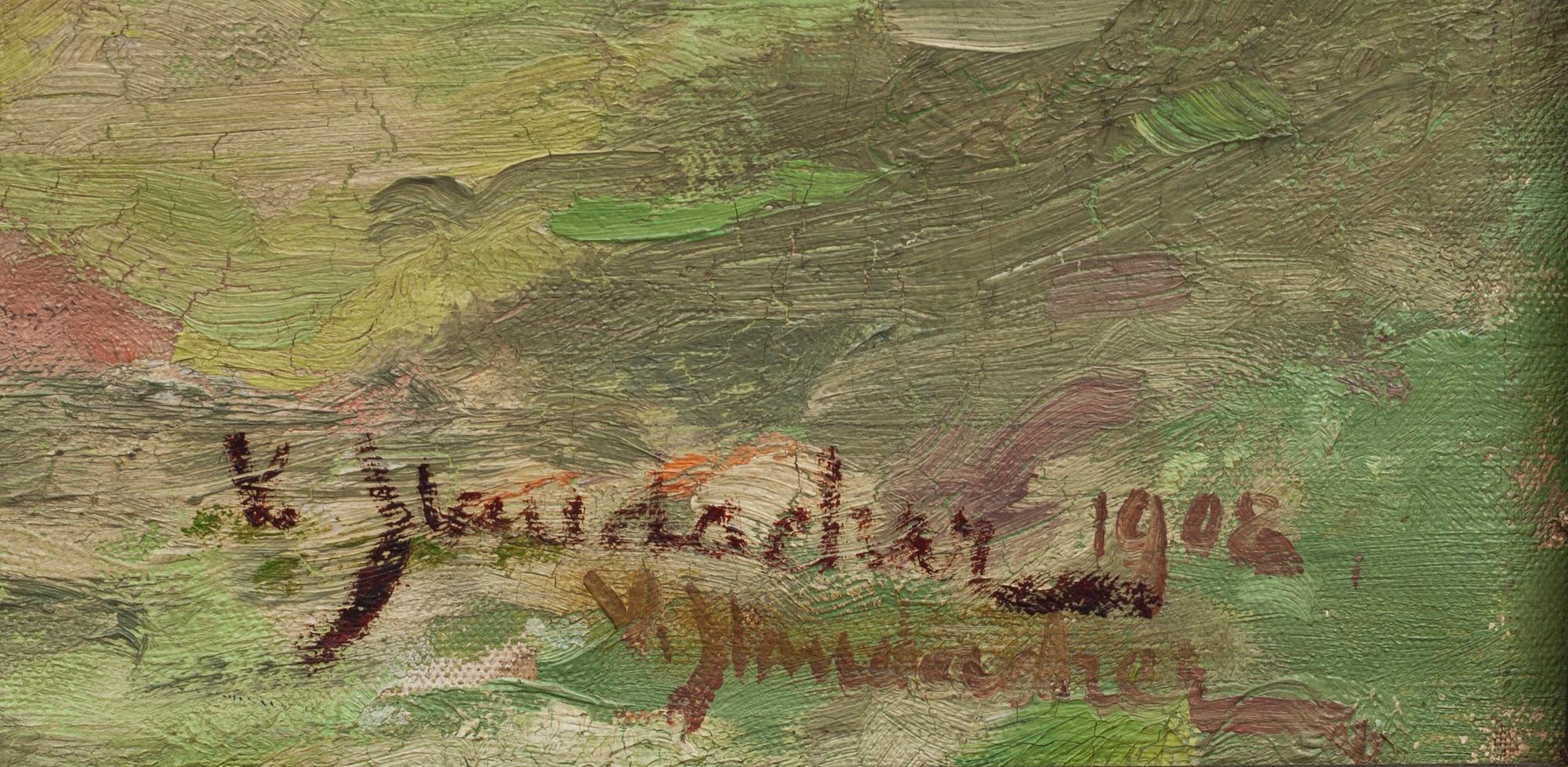 VITUS STAUDACHER, olja på duk, signerad (dubbelt) och daterad 1908.