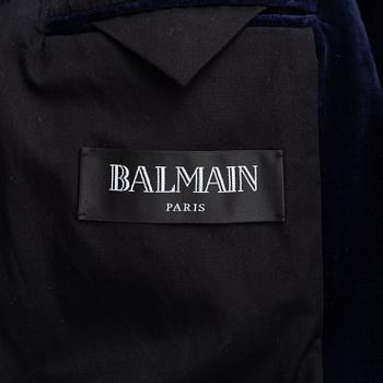 Balmain, a highly decorated velvet jacket, French size 48.