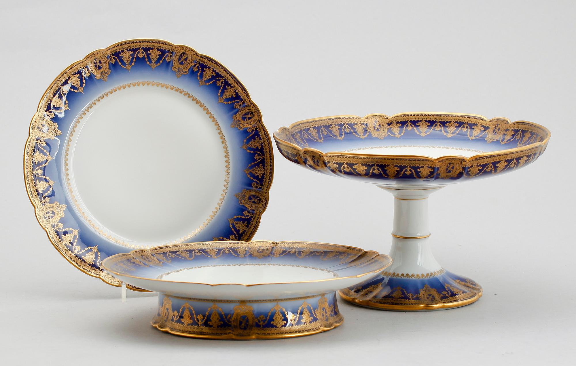 DESSERTSERVIS, porslin, Haviland & Co, Limoges, 1900-talets första hälft.