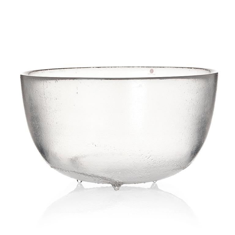 Tapio Wirkkala, a cast glass bowl, Iittala, Finland 1978, ed. 1/300.