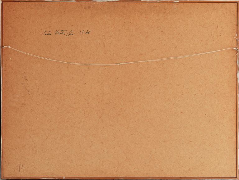 CARLO BATTAGLIA, blandteknik på papper, a tergo sign och och dat 1976.