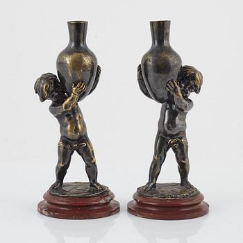 Louis Kley, a pair of sculptures/vases, France, around the year 1900.