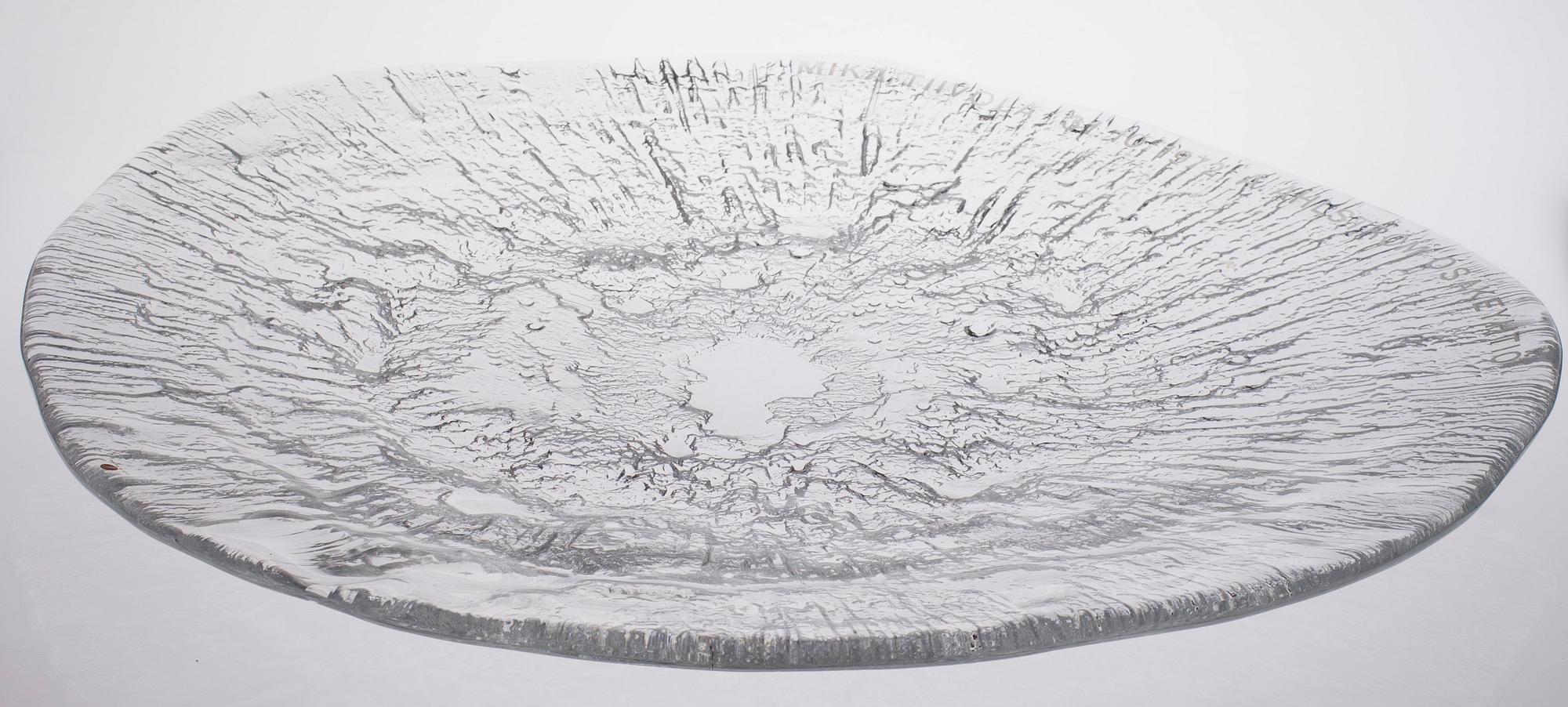 SKÅLFAT, glas, signerat Tapio Wirkkala, Iittala. 1970-talets början.