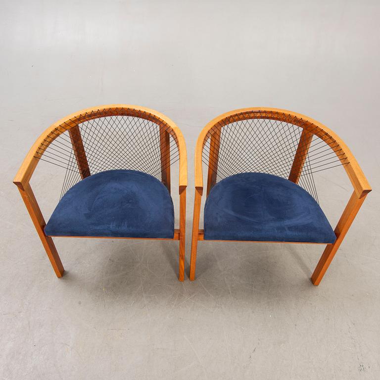 Niels Jörgen Haugesen, stolar 2 st, "String chair", Tranekaer Furniture senare delen av 1900-talets.