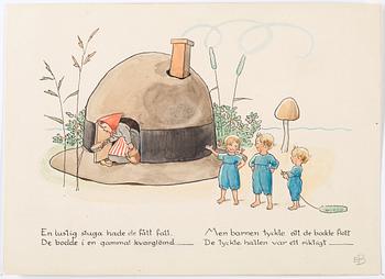 Elsa Beskow, "HATT-STUGAN. Bilderbok av Elsa Beskow".