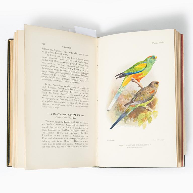 With 20 hand-coloured plates of Parrakeets.