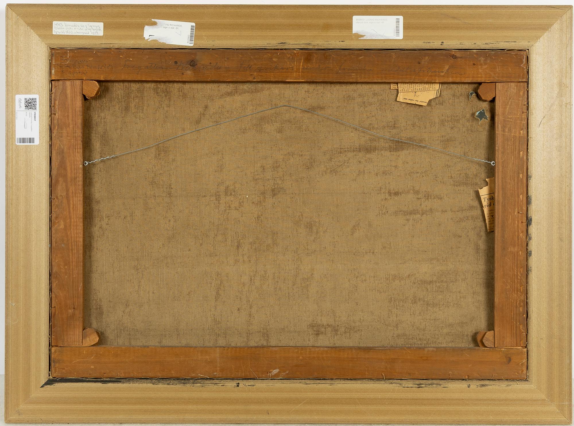 Ludvig Richarde, "Fregatten Wanadis till ankars under franska medelhafskusten".