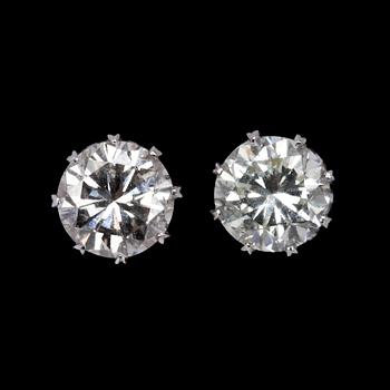 EARSTUDS, each brilliant cut diamond, app. 1 cts, tot, 2.10 cts.