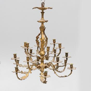 Ljuskrona, rokokostil, 1800-talets andra häkft.