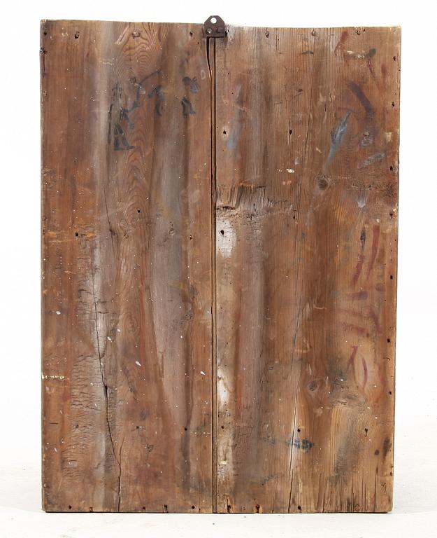 VÄGGSKÅP. Allmoge. 1800-tal.