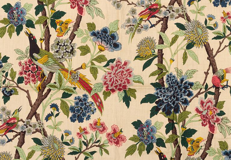 Three "Hydrangea" curtain lengths from GP & J Baker.