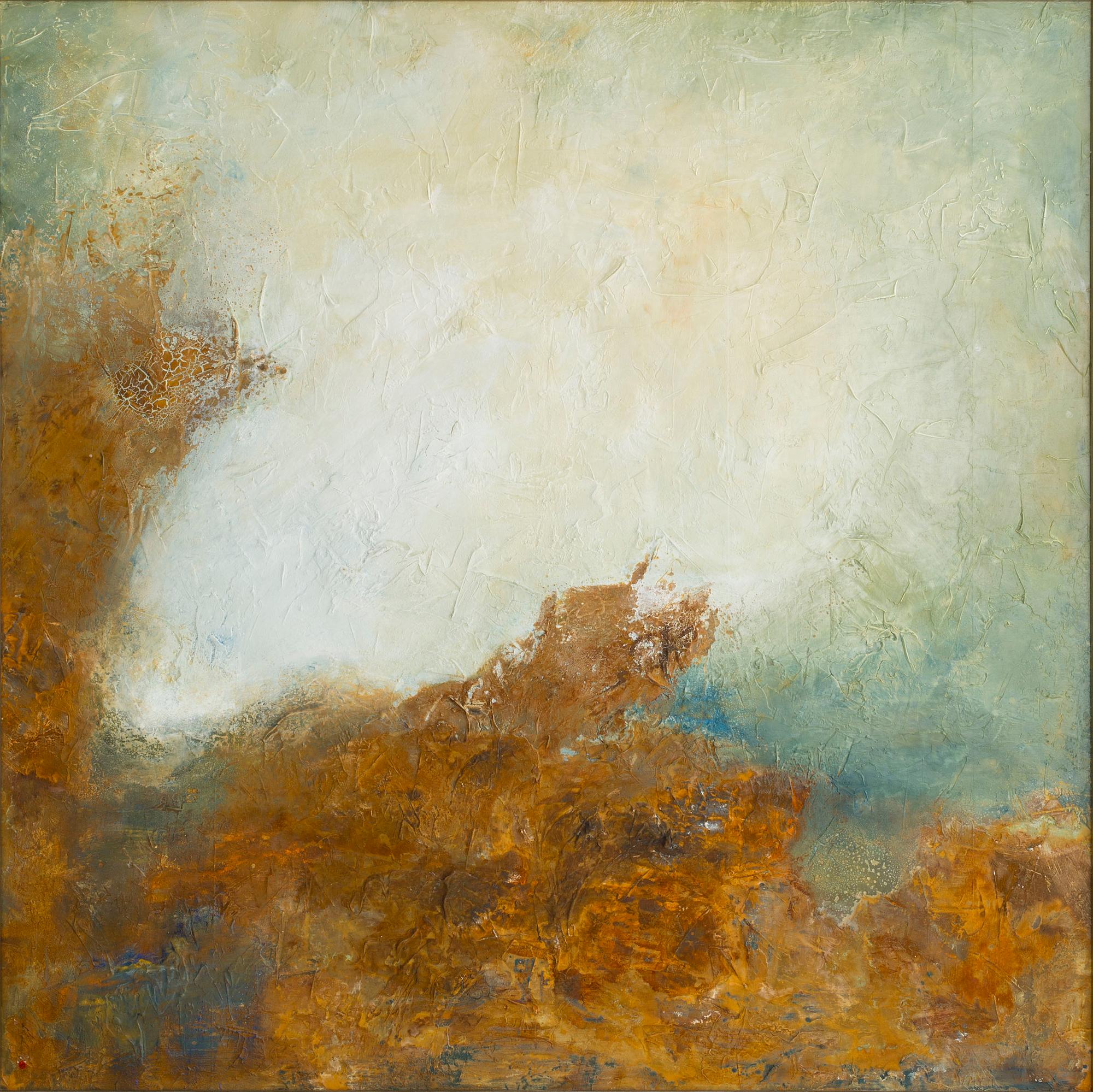 ALEJANDRO HERMANN, oil and mixed media on canvas laid on board, signed.