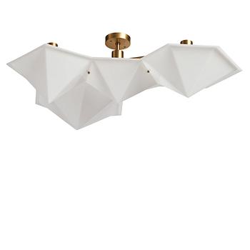 Hans Bergström, a wall or ceiling lamp, model "1543", ateljé Lyktan, Sweden 1950s.