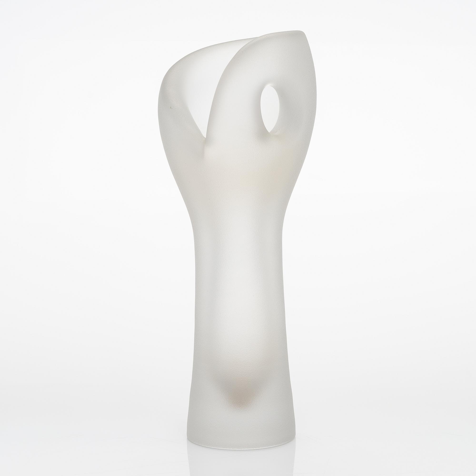 Timo Sarpaneva, a glass vase, signed Timo Sarpaneva Iittala.