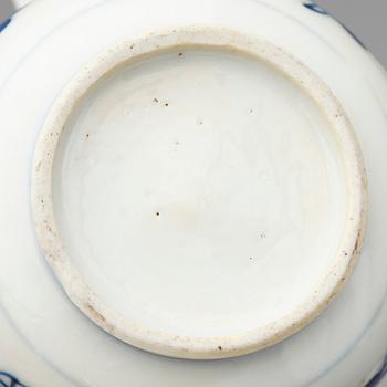 KOPPAR med FAT, 6 st, samt övriga delar, 21 st, Kina, Qing dynastin (1644-1912).