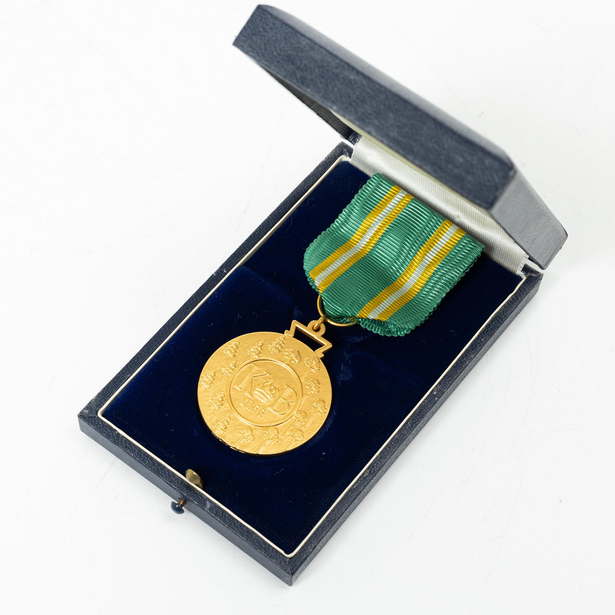 An 18K gold medal, Sporrong, Stockholm 1958.