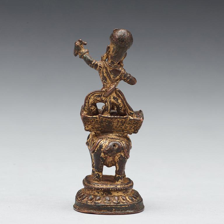 GUDOM, förgylld brons. Troligen Nepal, 1400-tal.