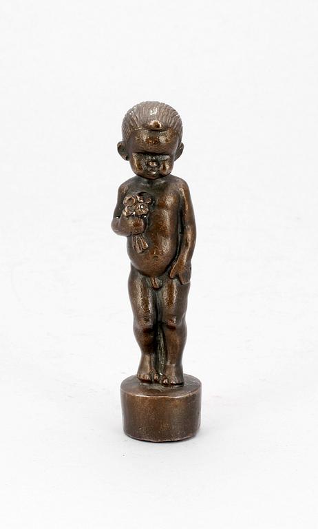 JONAS FRÖDING, skulptur, brons. Sign.