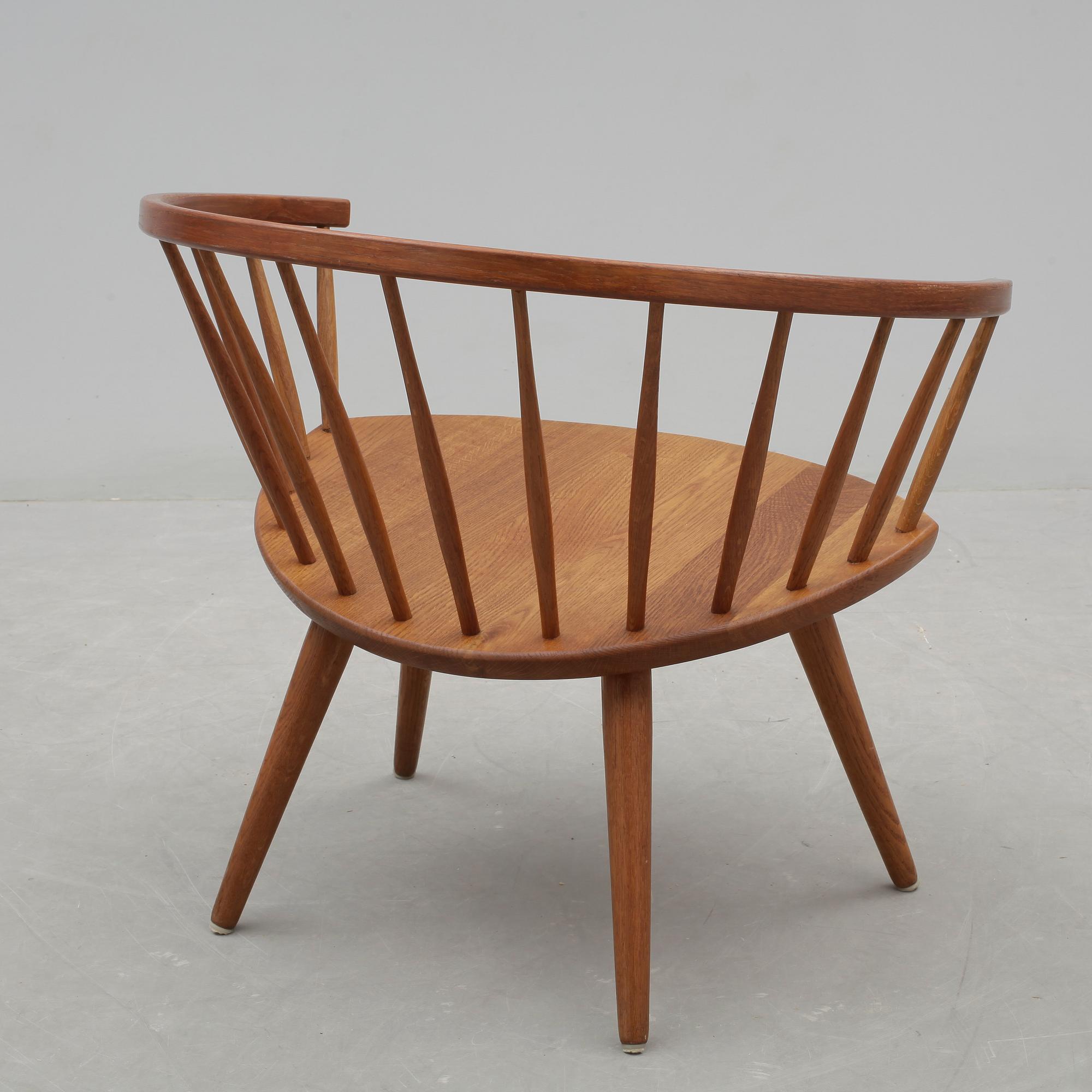 KARMSTOL, "Arka" Yngve Ekström. Modellen formgiven 1955, ej märkt.
