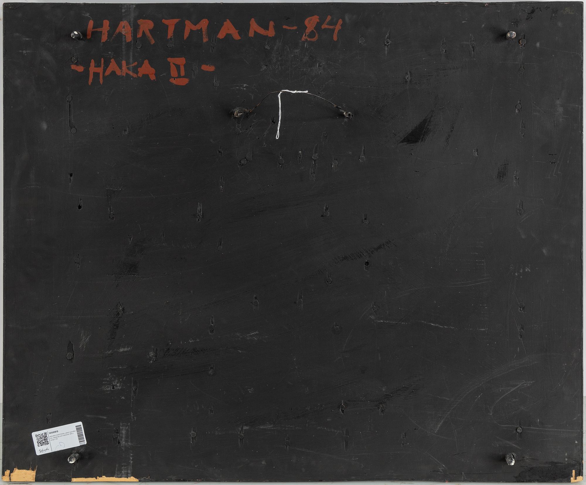 Mauno Hartman, relief, wood, signed and dated -84 verso.