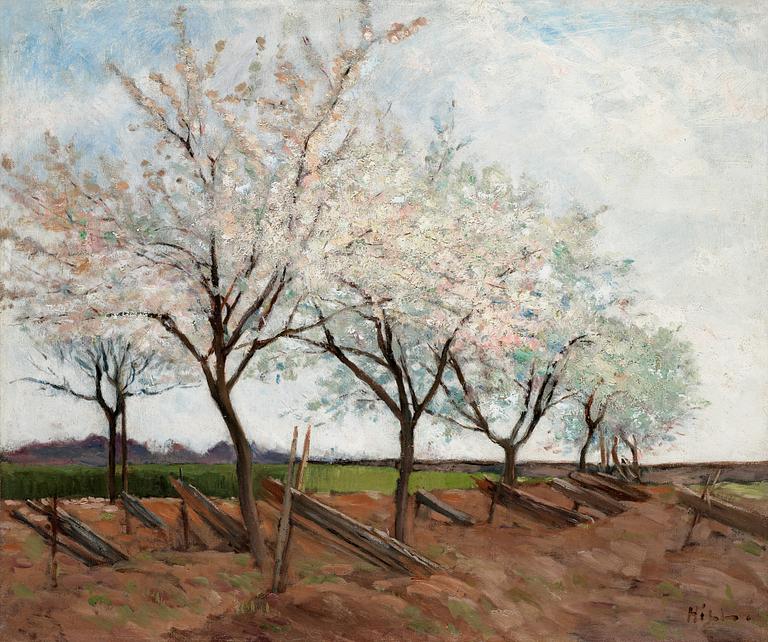 Carl Fredrik Hill, "Blommande fruktträd" (Blossoming fruit trees).