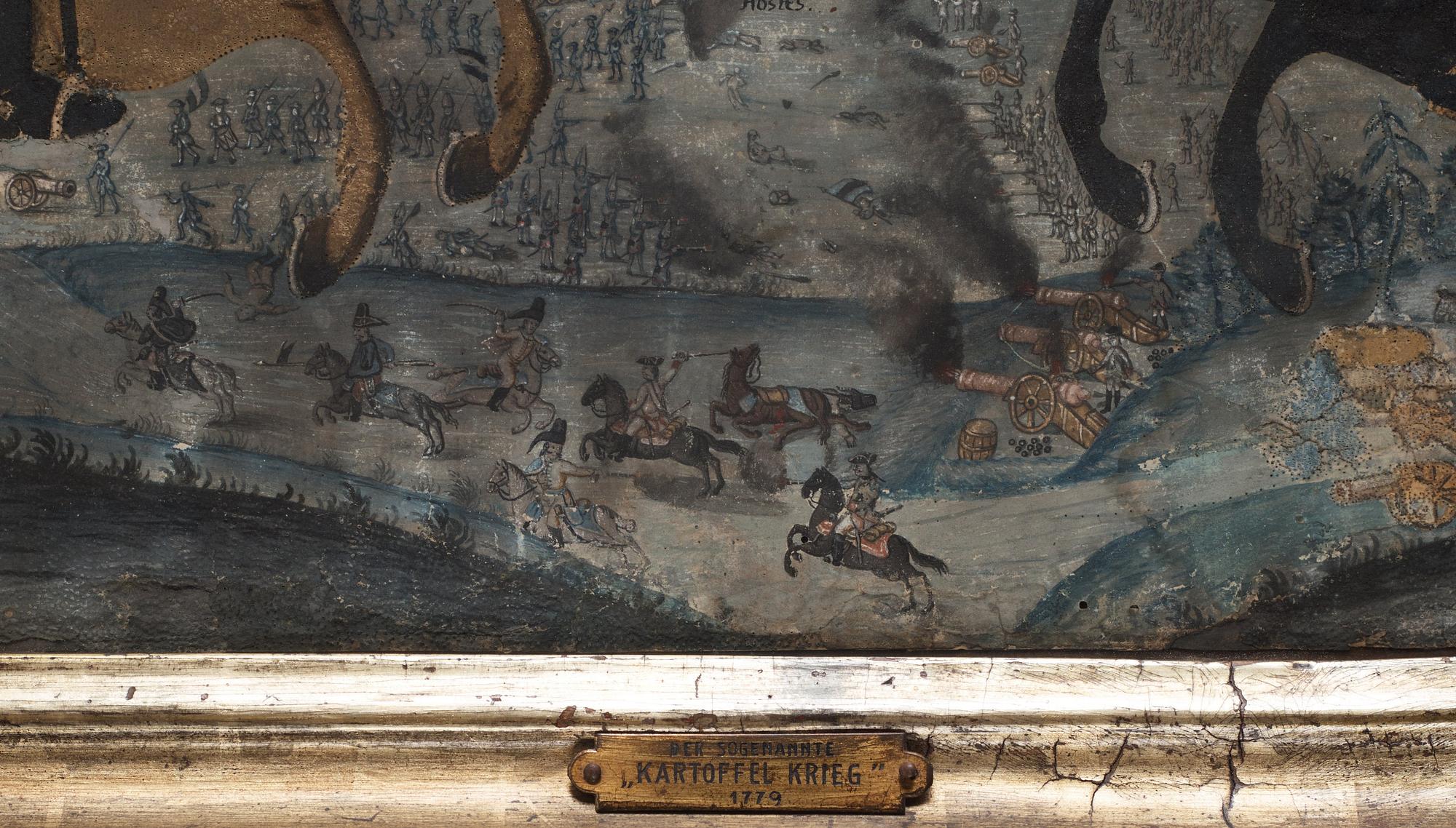 UNKNOWN ARTIST 18TH CENTURY. "Kartoffel krieg" (War of the Bavarian Succession, the so called Potato war).