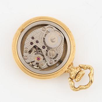 Pocket watch, 18K gold, 25 mm.