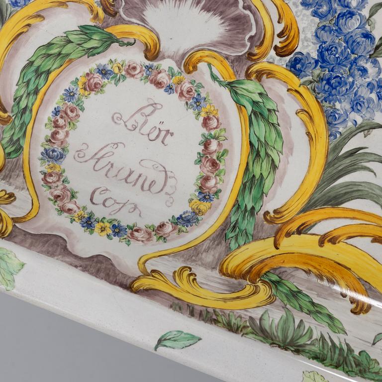 Brick table, faience, after Rörstrand, 1929.