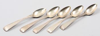 PARTI BESTICK, 12 st, silver, bla Edvard Emanuel Pettersson, Stockholm. 1800-tal.