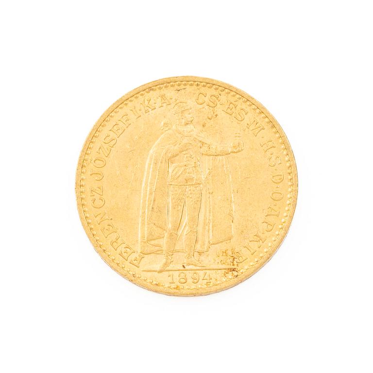 Guldmynt, Ungern, 20 Korona, 1894.