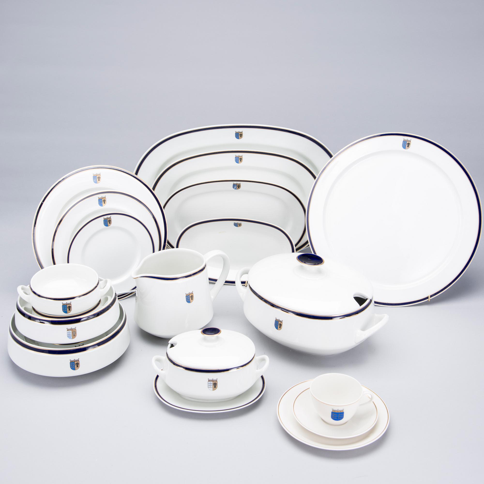 MAT- OCH KAFFESERVIS, 124 delar, porslin, Arabia, 1960/70-tal.