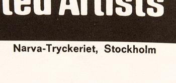 Filmaffisch James Bond "Ur dödlig synvinkel (For your eyes only)" Narva-tryckeriet Stockholm 1981.