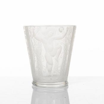 Edward Hald, a glass beaker, Orrefors, Sweden, 1926.