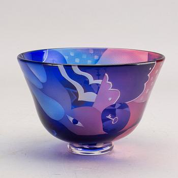 Bertil Vallien, skål, glas, Kosta Boda Studio Edition 26/90 305881004.