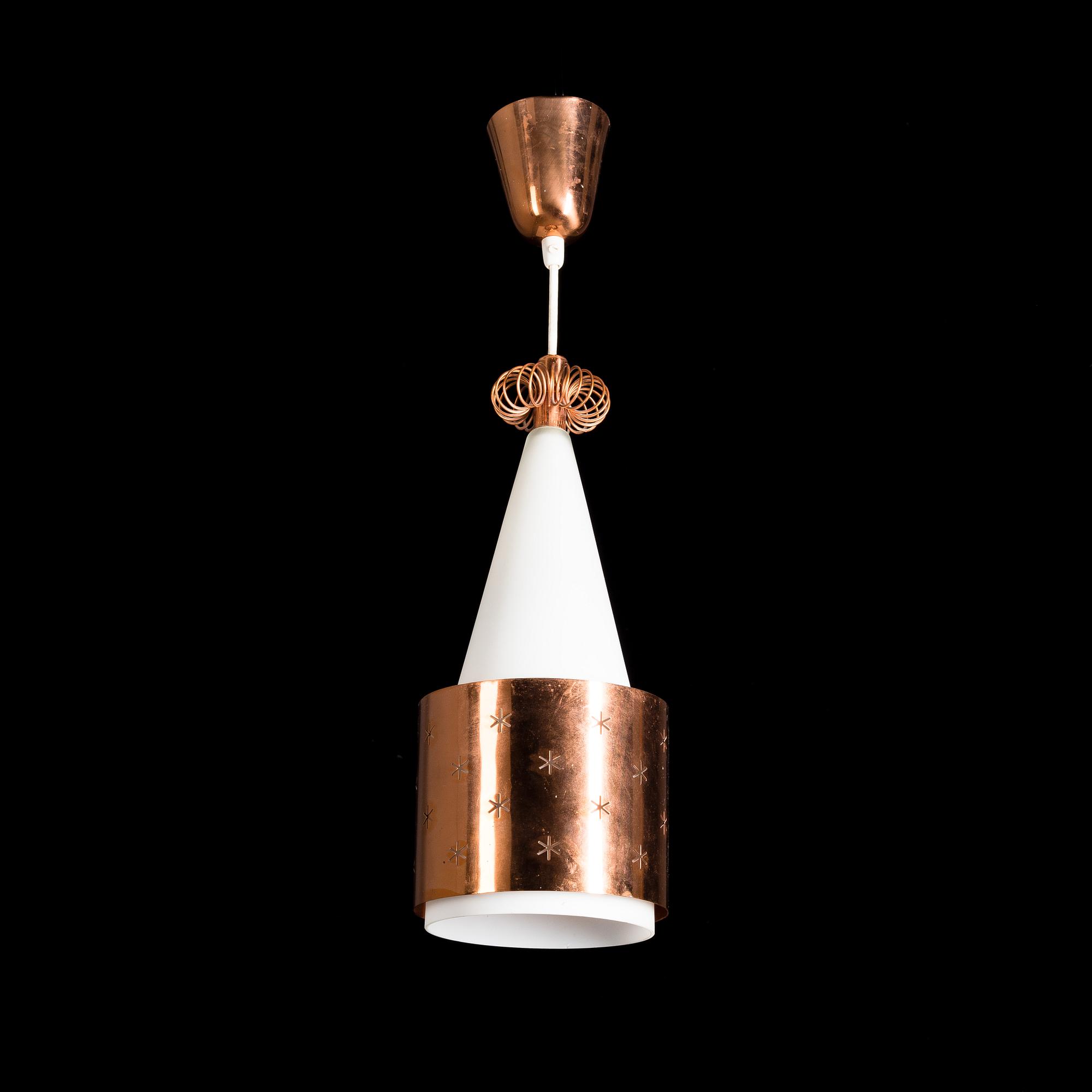 PAAVO TYNELL, Taklampa modell K-14, märkt Idman. Höjd 61 cm.