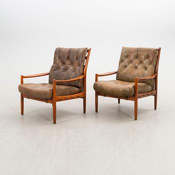 Ingemar Thillmark, armchairs, a pair, "Läckö", OPE Möbel, 1960s.