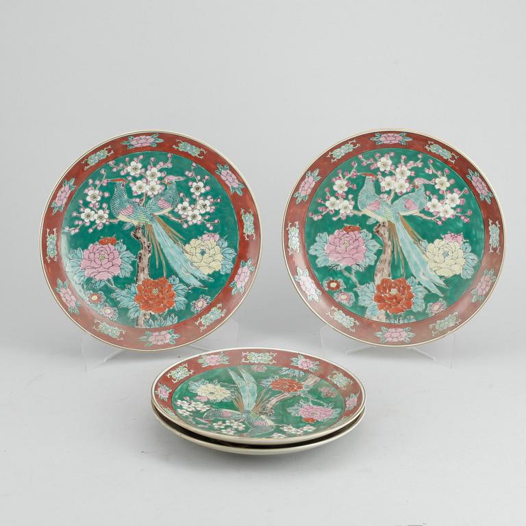 TALLRIKAR, 4 st, porslin, "gold imari", Japan, modern tillverkning.