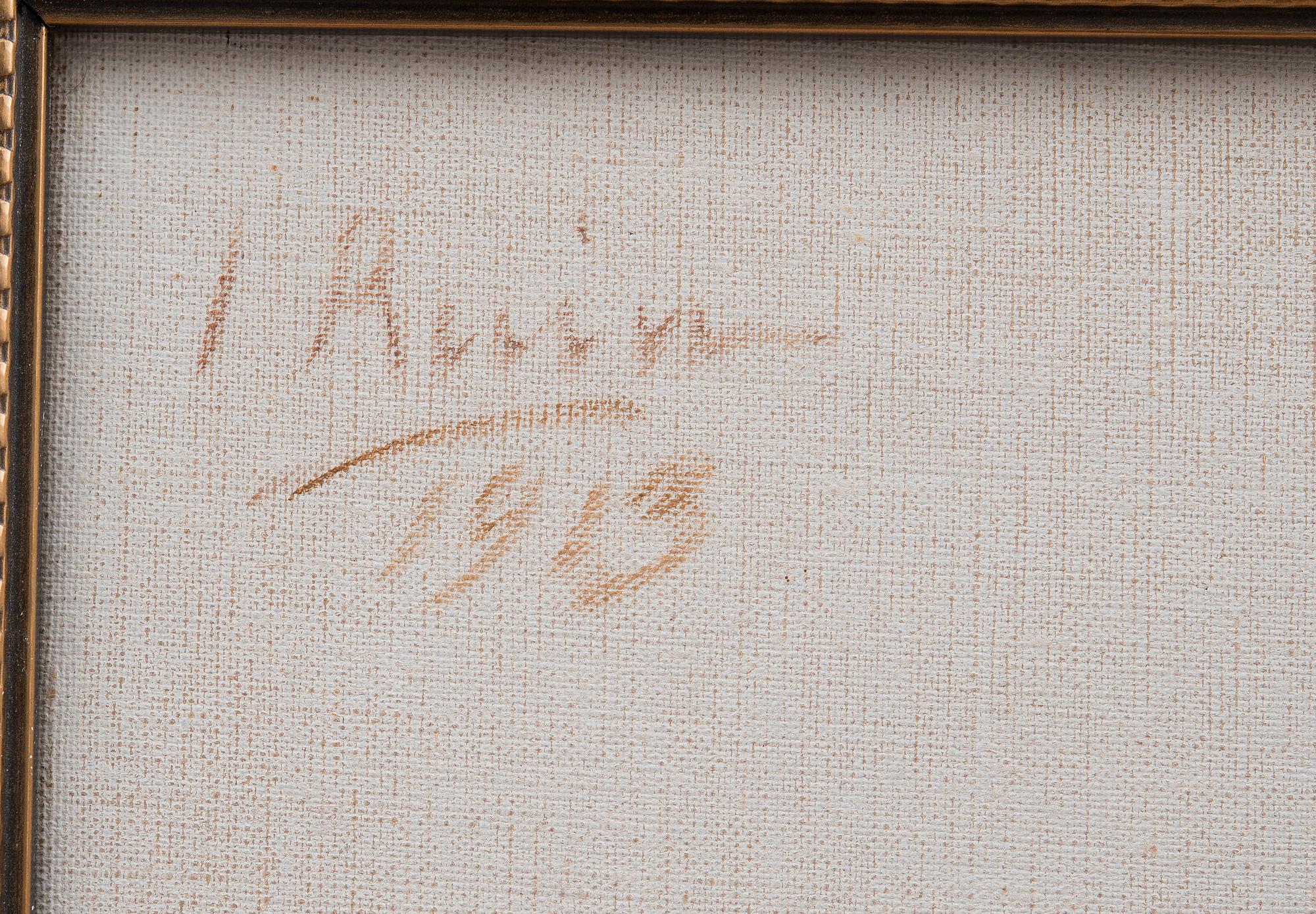 INGRID RUIN, öljy kankaalle, signeerattu ja päivätty 1913.