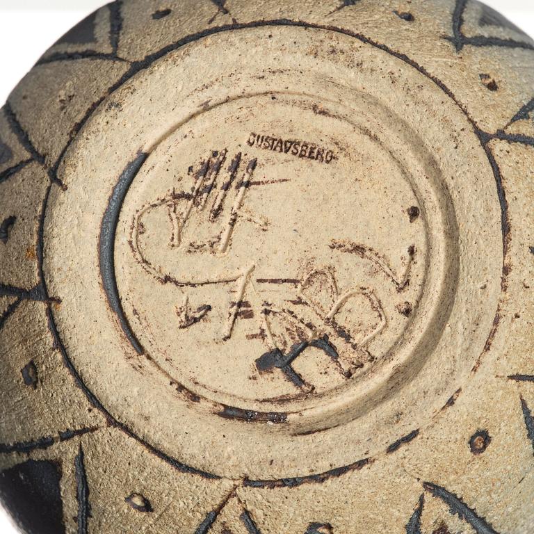 Anders Bruno Liljefors, a stoneware vase, Gustavsbergs Studio 1952.