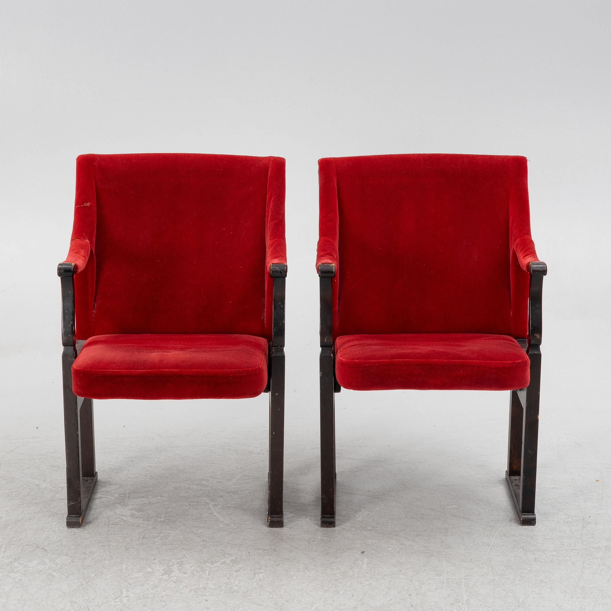 Carl Malmsten, armchairs, a pair, "Konsert", Nordiska Kompaniet's workshops, Nyköping, circa 1926.